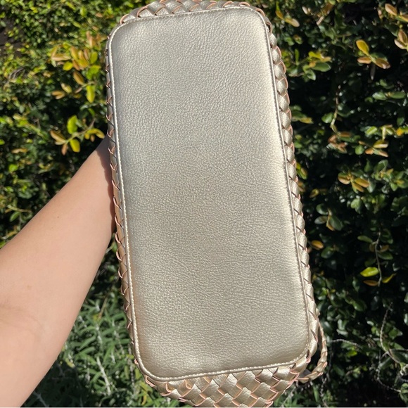 Ilse Jacobsen Hornbaek Bag Reversible Market Tote Silver Gold Braided Woven - Picture 11 of 12